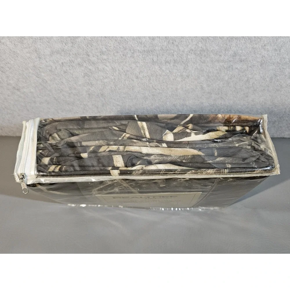 Realtree Max-4 Camo Bedding Queen Sheet Set Rustic Hunting Cabin Farmhouse 4pc